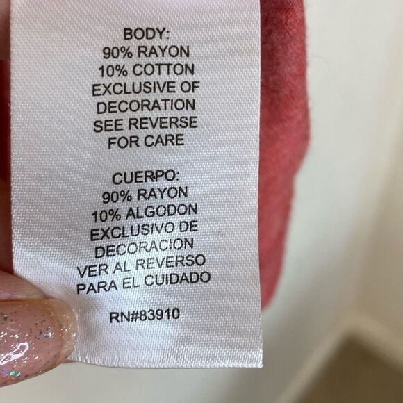 RXB Burnt Orange Heathered Short Sleeve Ruffle Tee - Picture 4 of 6